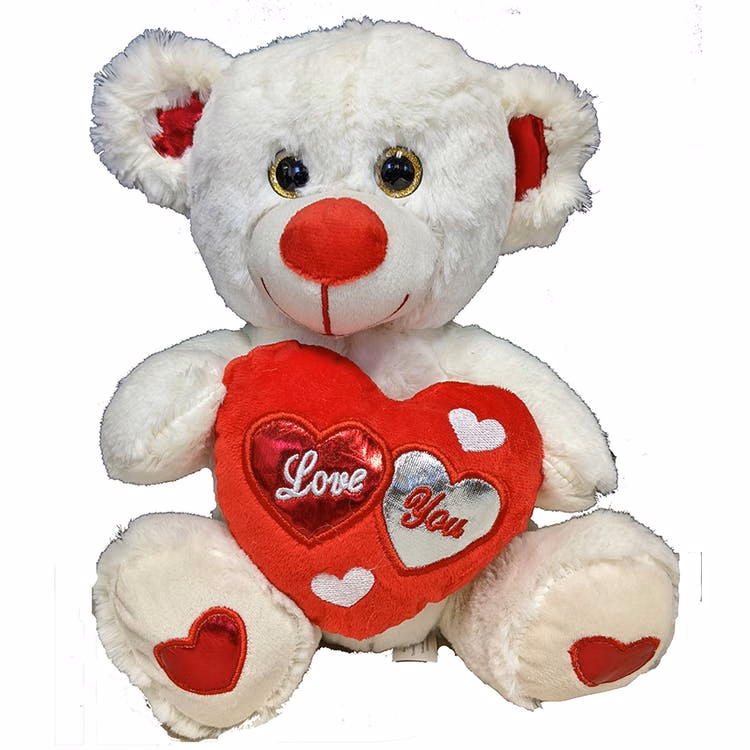 Valentine Bears - Red & White 11"