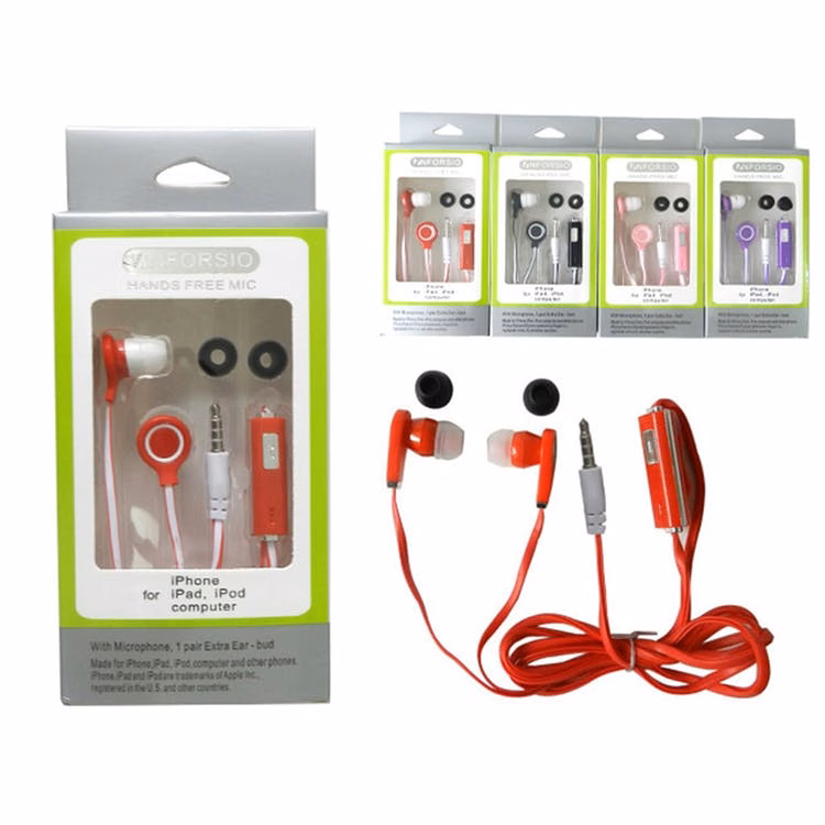 Corded Earbuds - Inline Buttons Mic 3.4'