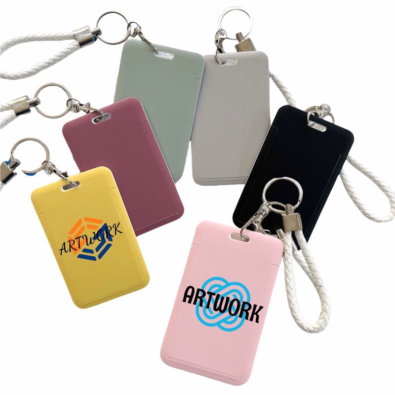 ID Badge Bus Card Holder Keychain