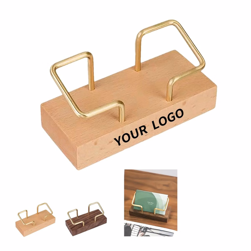 Wooden Card Holder with Custom Branding