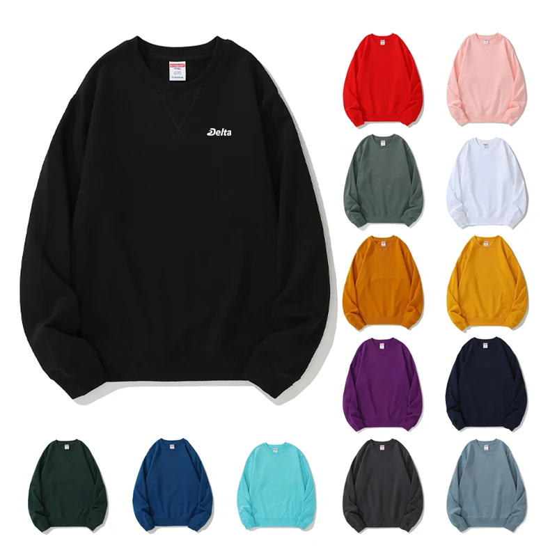 Unisex Heavyweight Cotton Long Sleeved Crew Neck Sweatshirt, custom hoodie or sweatshirt with logo imprint 1