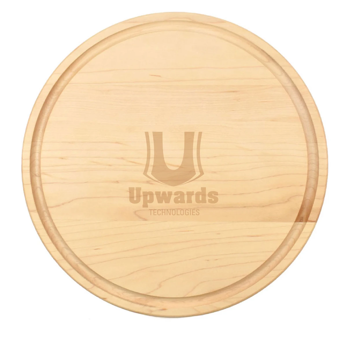 13 1/2" Maple Round Cutting Board with Juice Groove 1