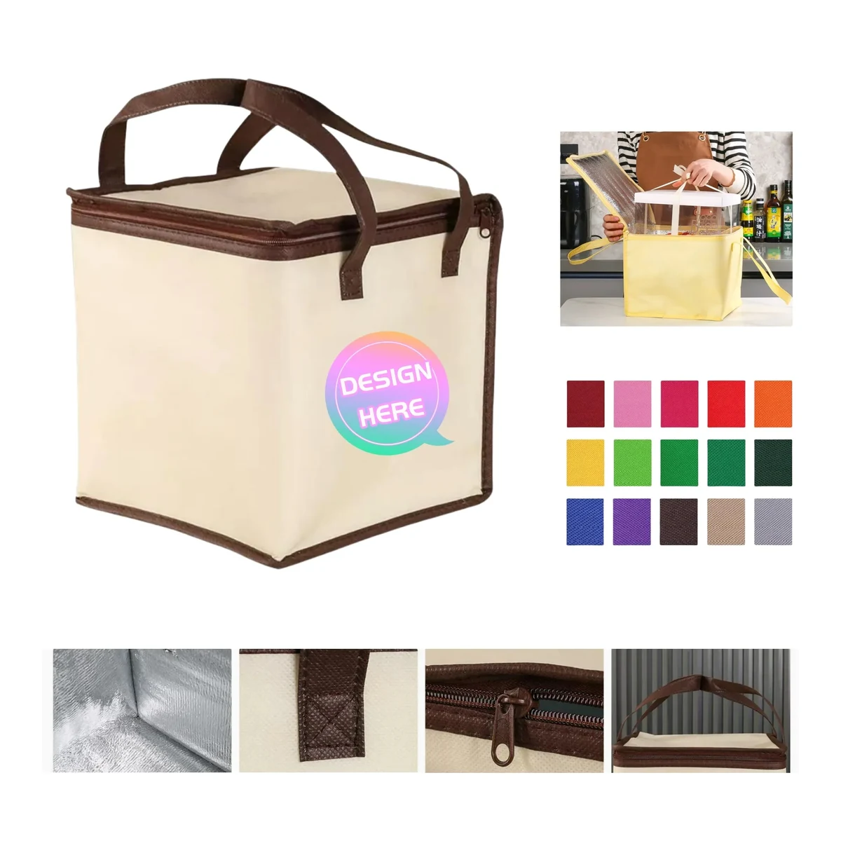 Large Cooler Camping Bag Cake Food Drink 1
