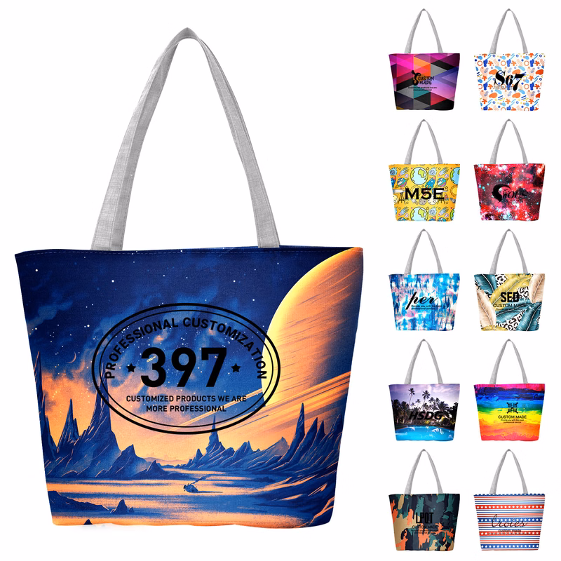 Canvas Tote Bag With Customized Pattern