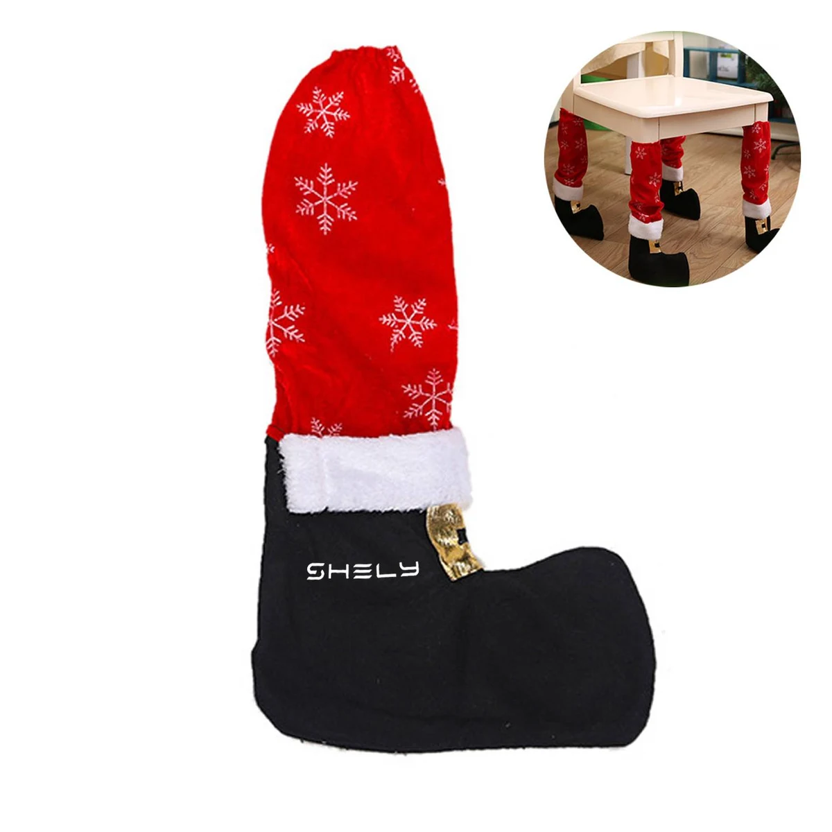 Christmas Table Foot Socks Chair Leg Covers 1