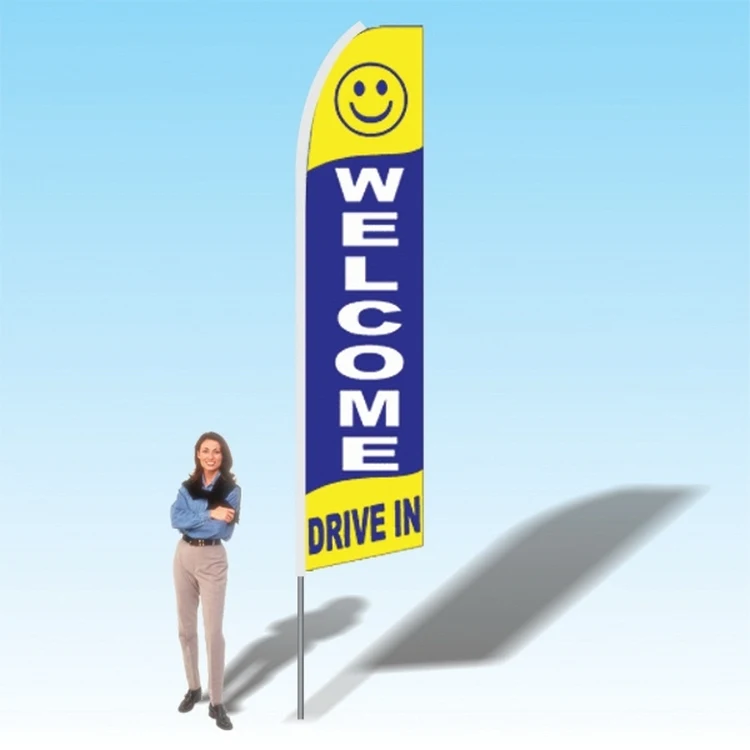 15FT Welcome Drive In Advertising Banner Flag 1