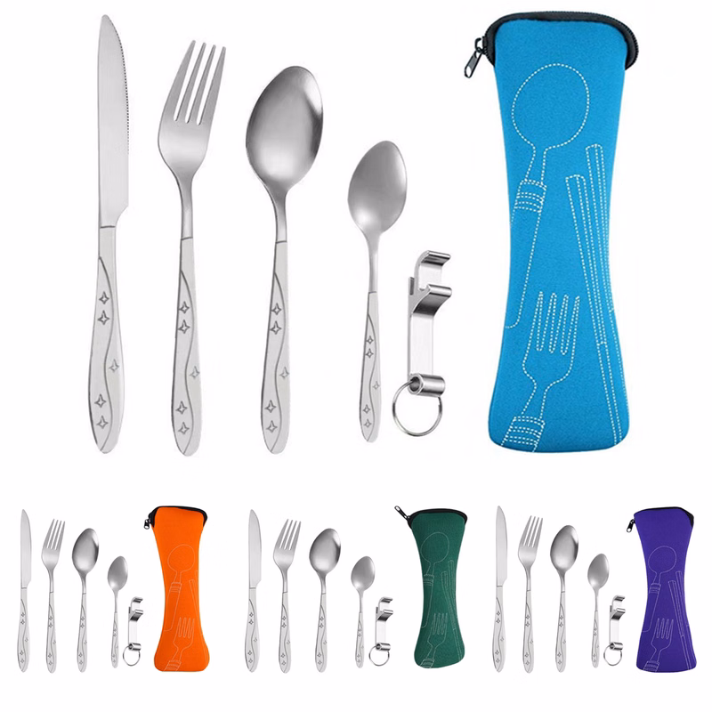 Stainless Steel Portable Tableware 5PCS