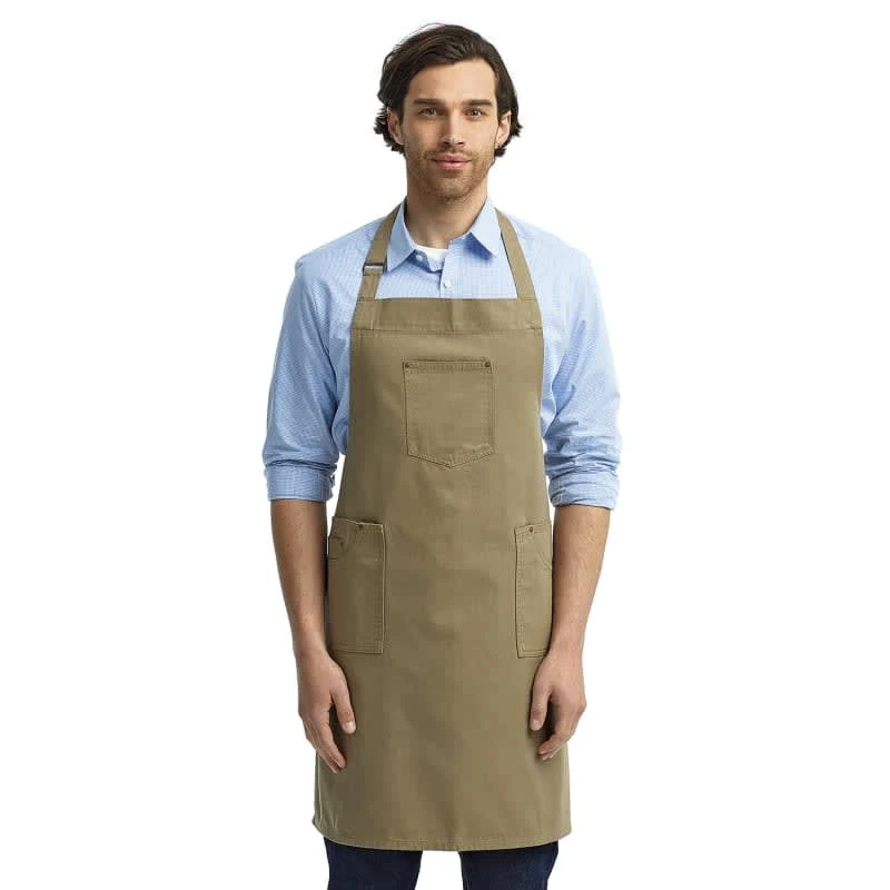 Artisan Collection By Reprime Unisex Cotton Chino Bib Apron 1