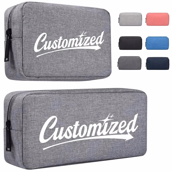 Custom Waterproof Tech Organizer Pouch for Cables and Chargers — Digital Commuter Gear