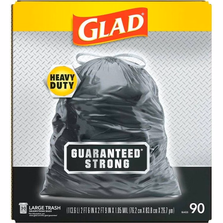 Glad Drawstring Trash Bags - 30 gallon 1.05 mil