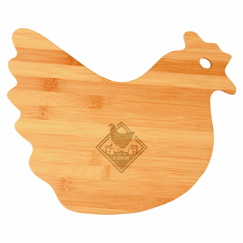 Bamboo Hen-Shaped Cutting Board