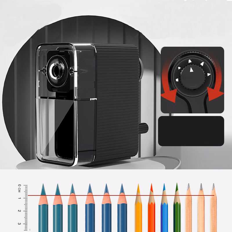 Pencil sharpener easy for school children to use