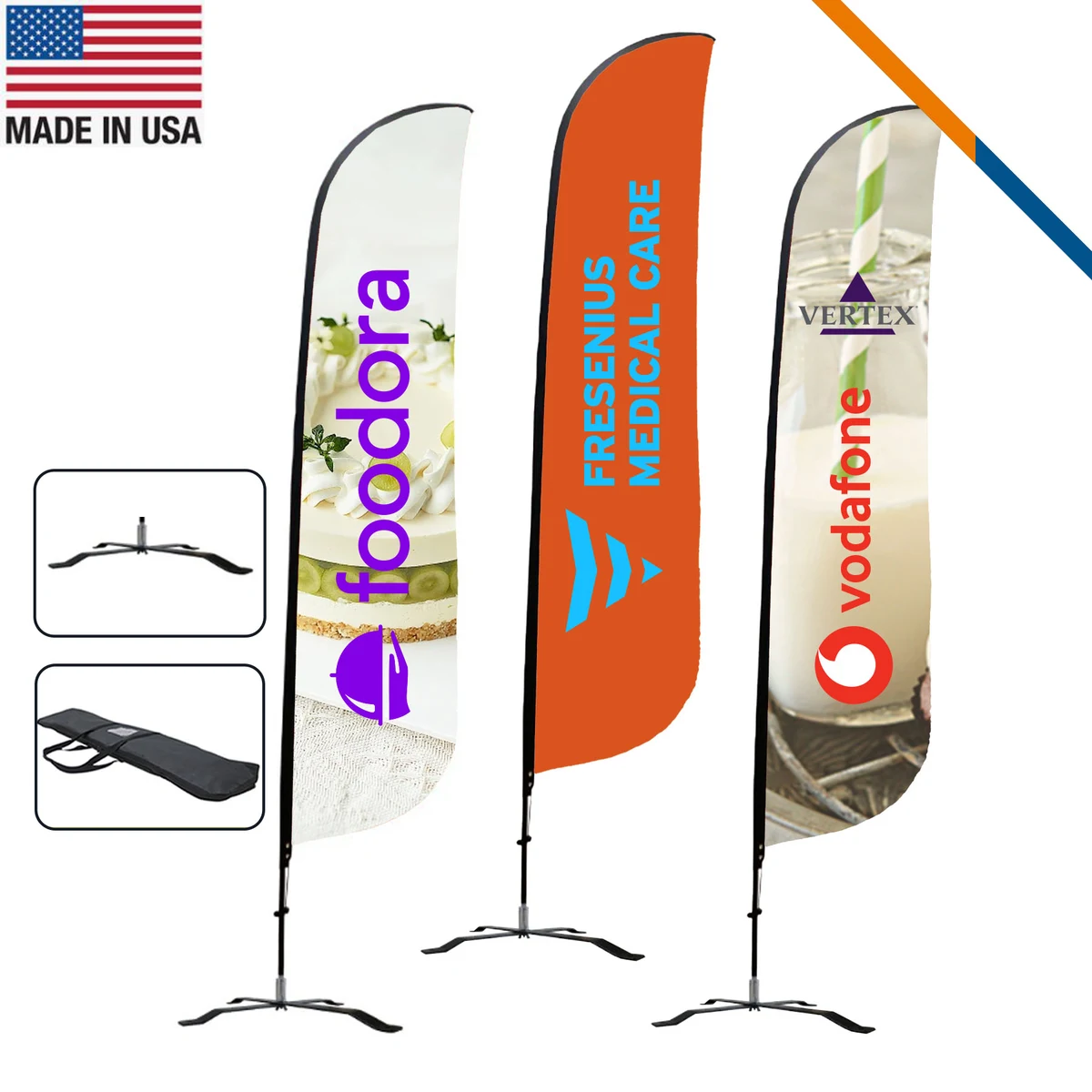 16.5' Genimi Single-Sided Feather Flag 1