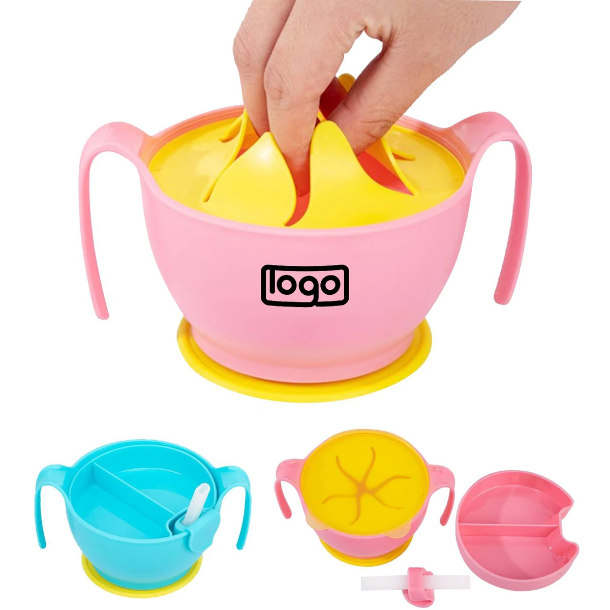 Kids Spill Proof Straw Bowl 1