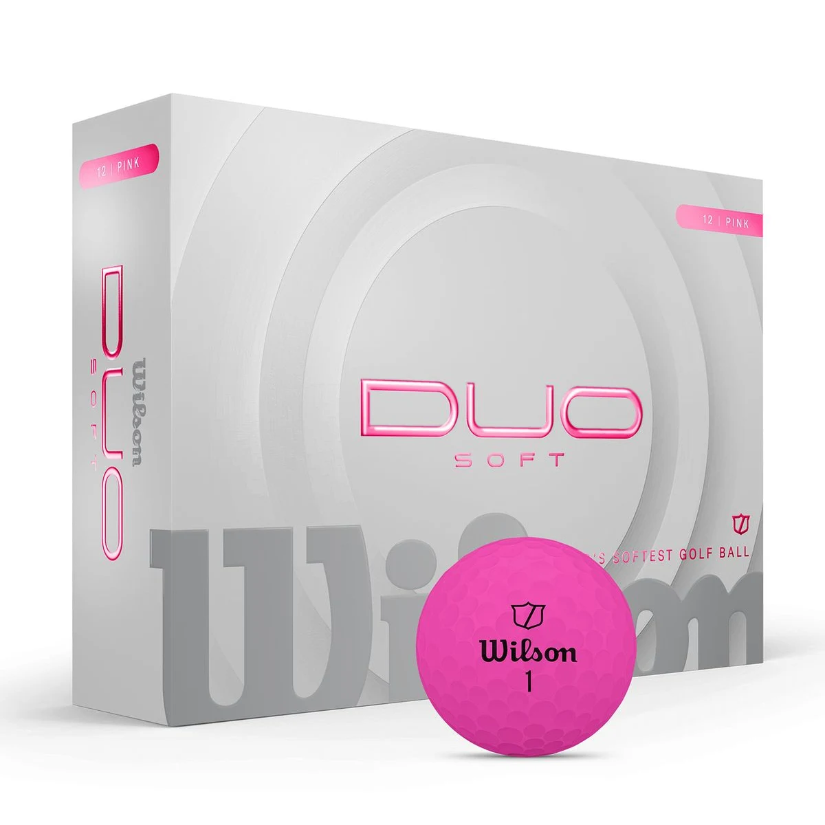 Wilson Duo Soft Pink Golf Balls 1