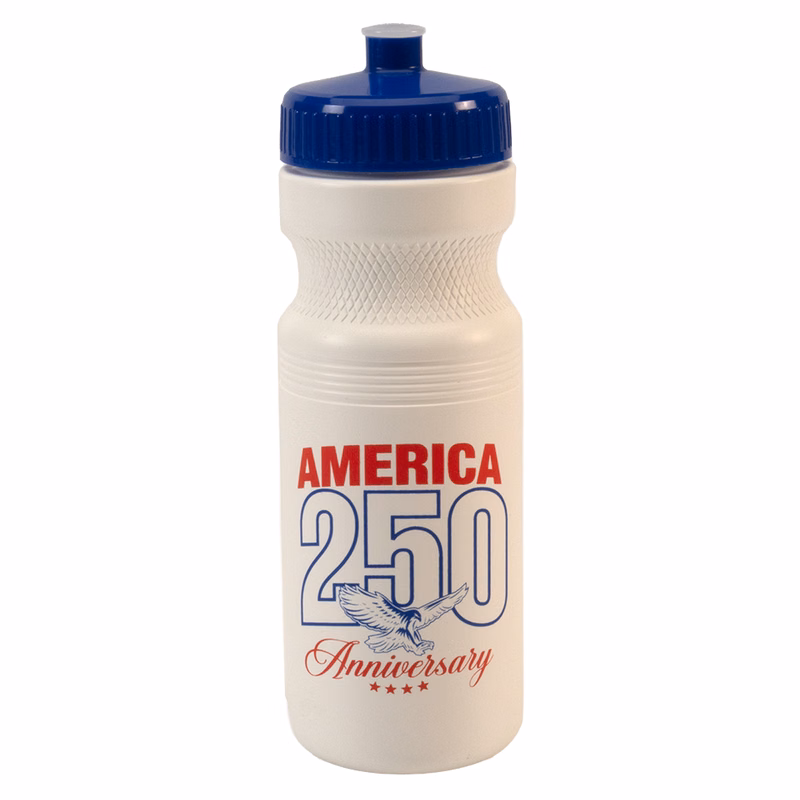 24 oz. Commemorative Plastic Sports Bottle, 250th Anniversary