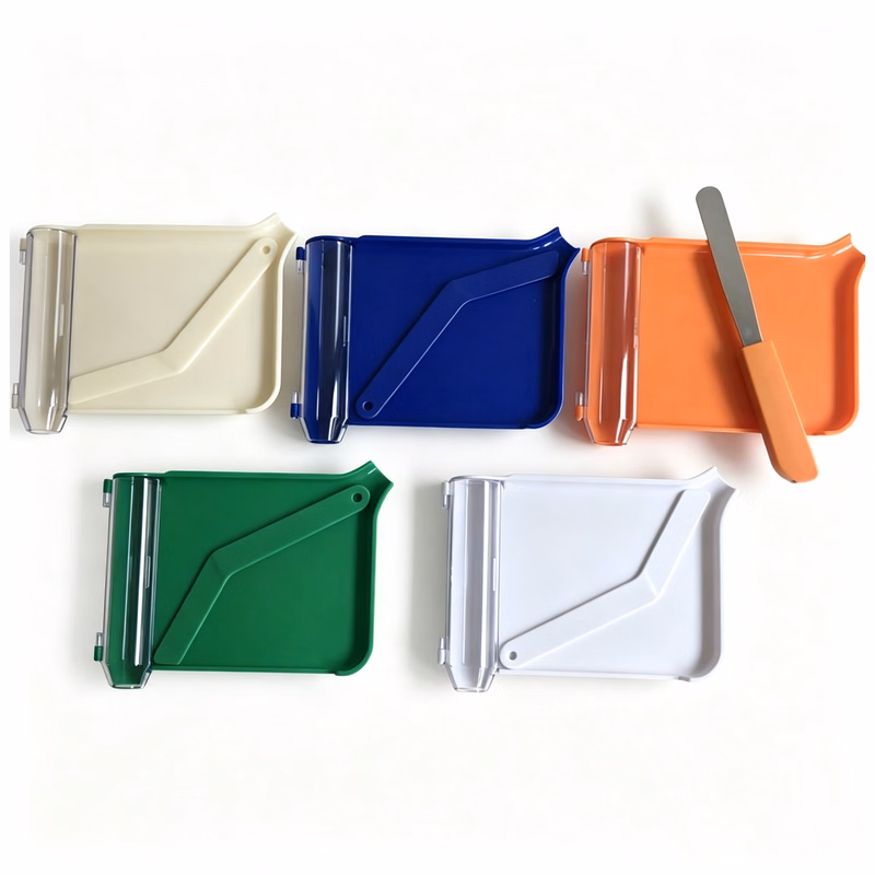Multi-Color Medicine Counting Tray with Stainless Scoop