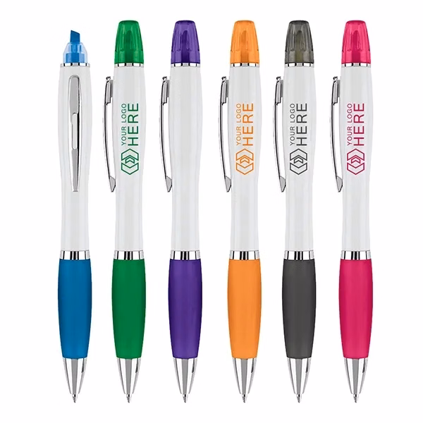 Curvaceous Ballpoint Highlighter Pen