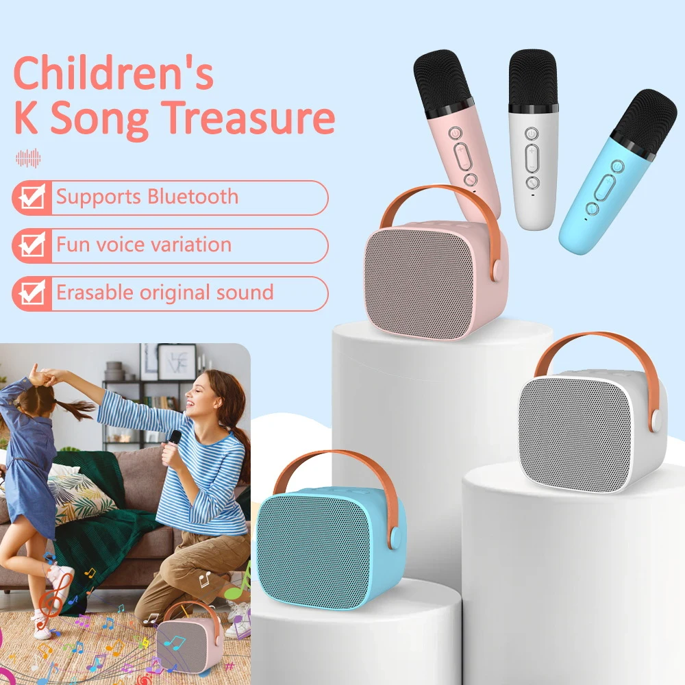 Mini Karaoke Machine with A Wireless Microphones 1