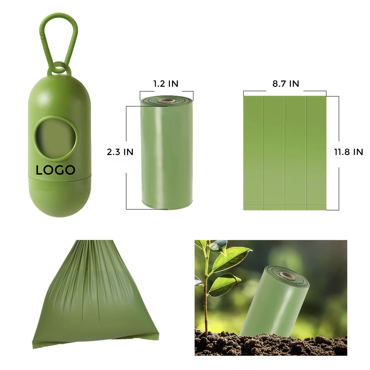 MOQ 10 PCS Durable Compostable Pet Waste Bag 1