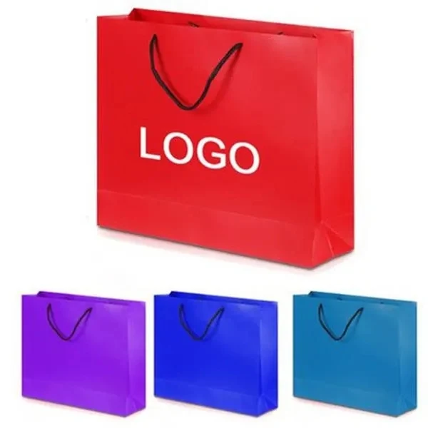 Matte Laminated Tote Shopping Bag, custom tote bag with logo imprint 1