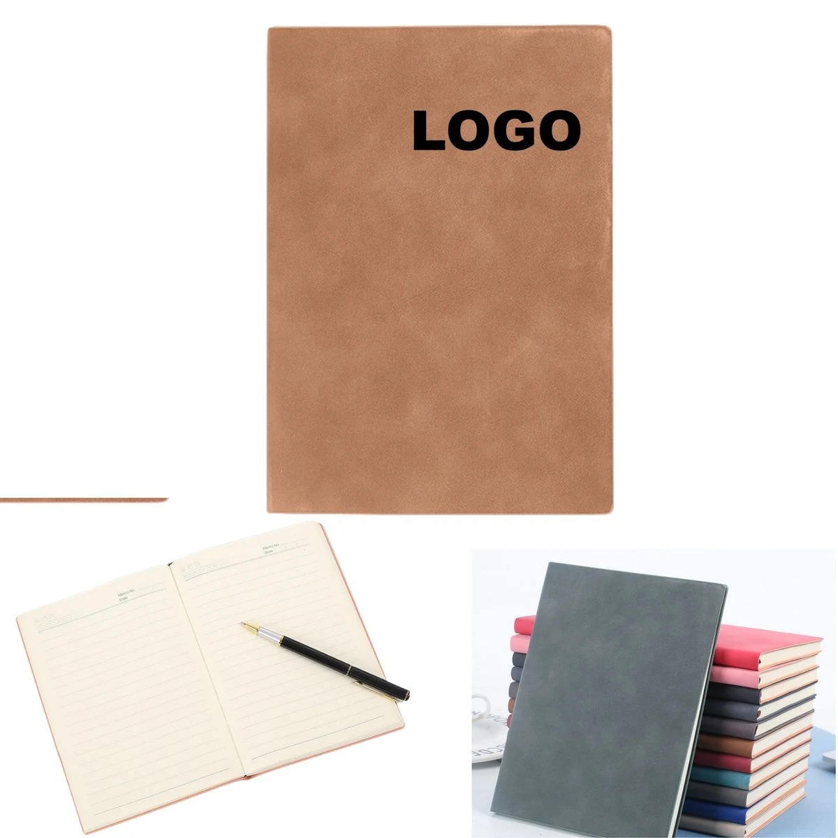 A5 200Page PU Leather Business Notebook 1