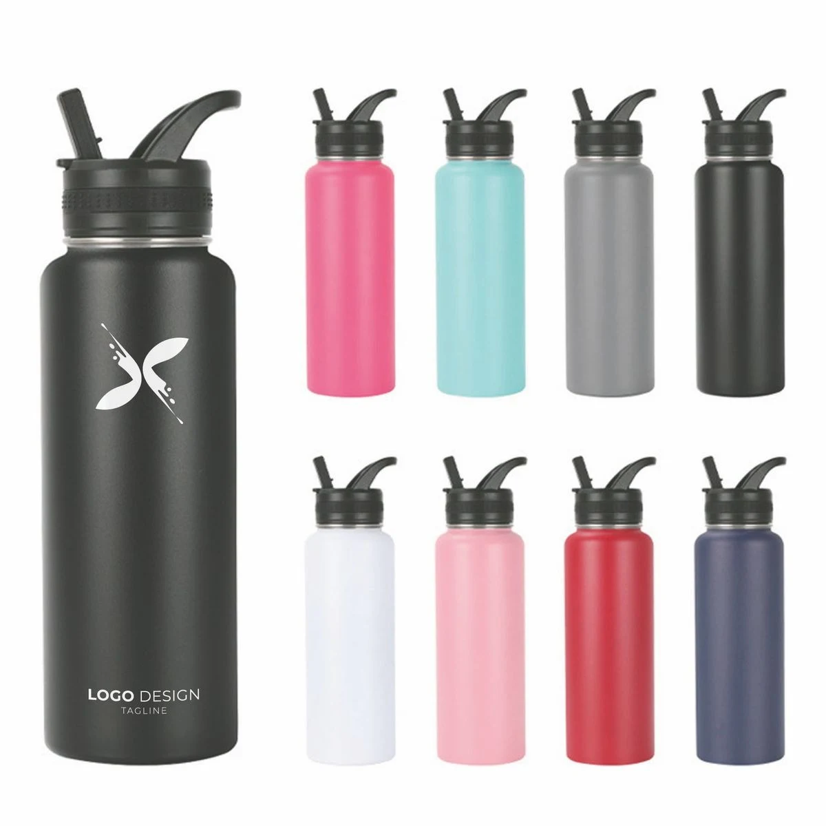 40oz Insulated Water Bottles, Vacuum Insulated Stainless Steel Sport Tumbler 1