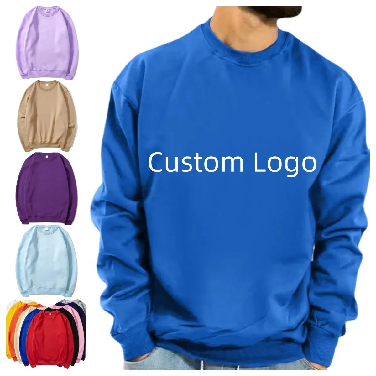 Crewneck Sweatshirt for Men, custom hoodie or sweatshirt with logo imprint 1