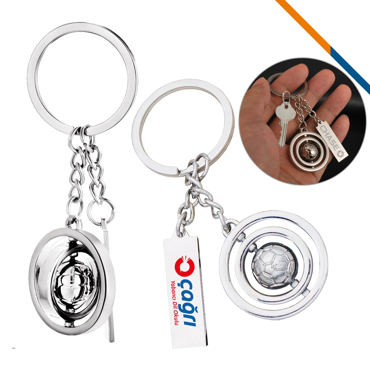 Soccer Metal Keyring 1