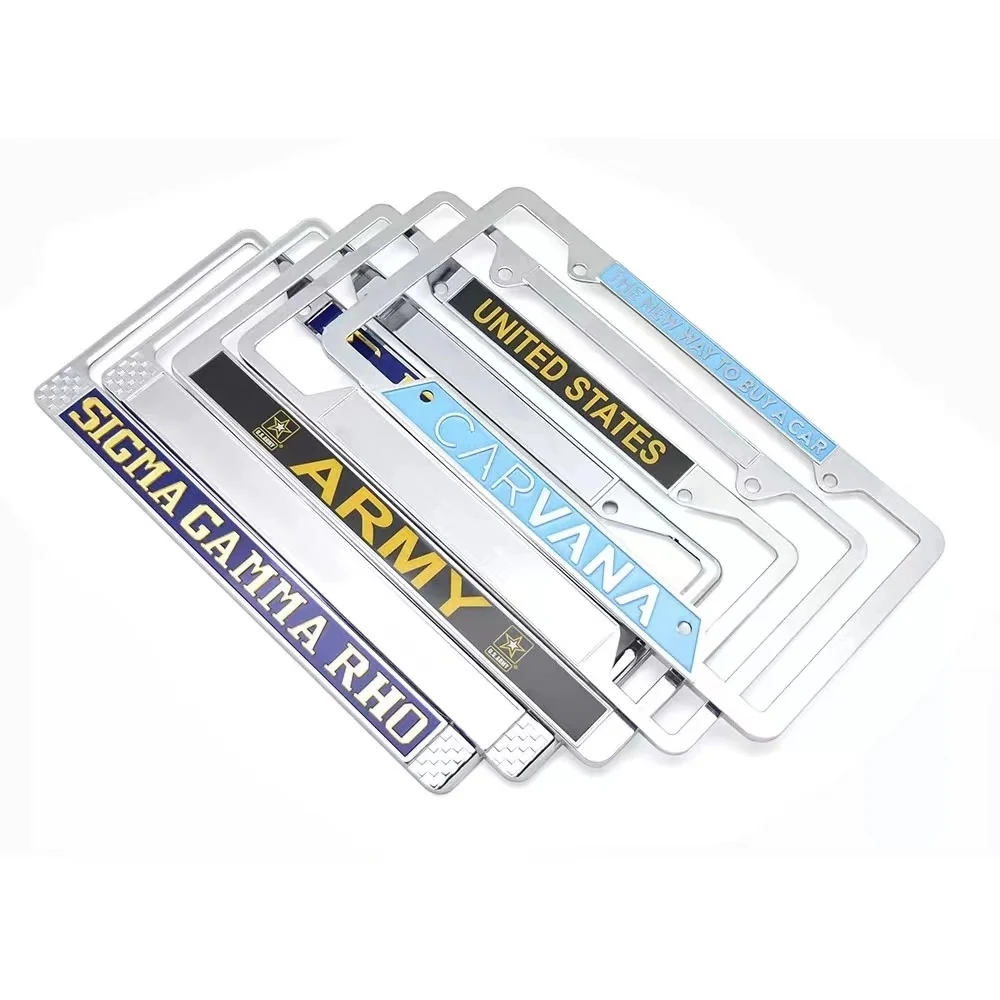 Zinc Metal License Plate Frames With Chrome Covering 1