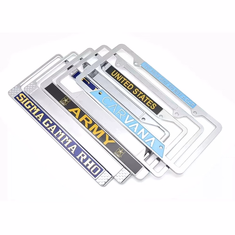 Zinc Metal License Plate Frames With Chrome Covering