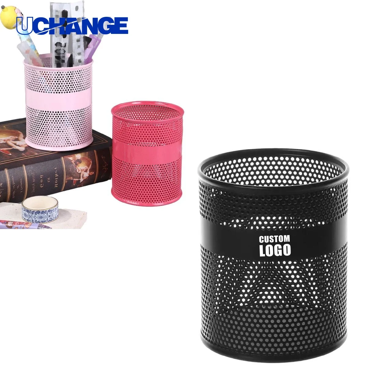 Round Metal Pen Holder 1