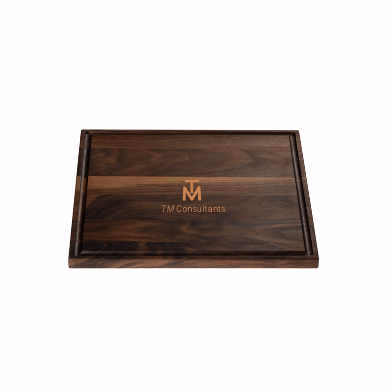 Walnut Cutting Board with Juice Groove 14-1/4"x14- 1/4"x3/4"