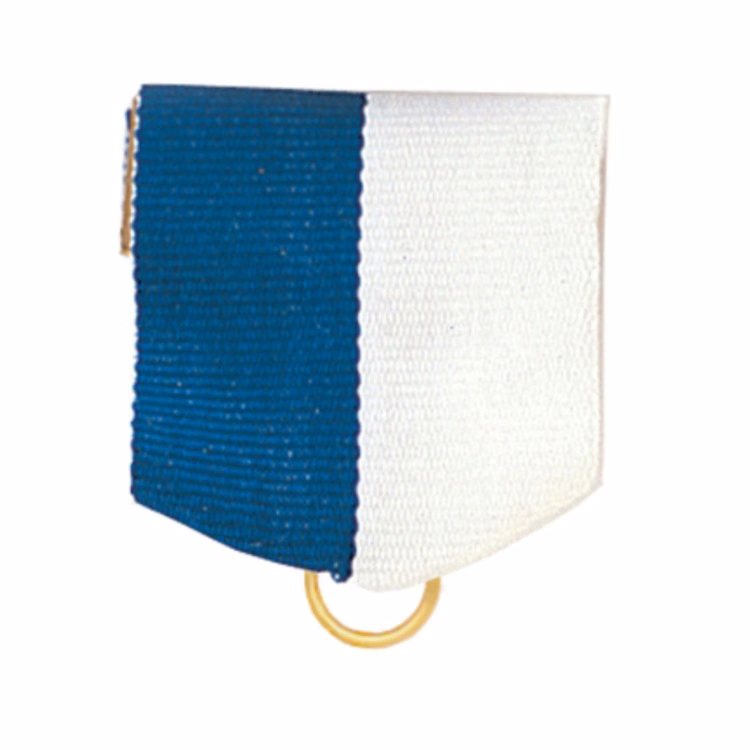 Blue/White Pin Drape Ribbon with Jump Ring