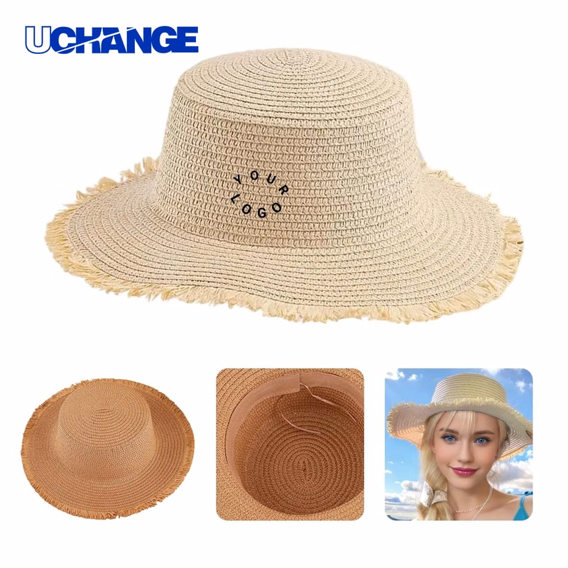 UPF50 Straw Hat Headwear with Wide Brim Outdoor Daily Wear
