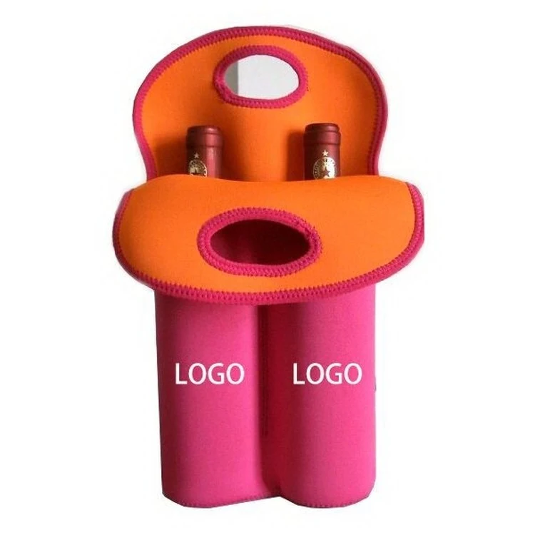 Neoprene Two Bottle Wine Tote Bag 1