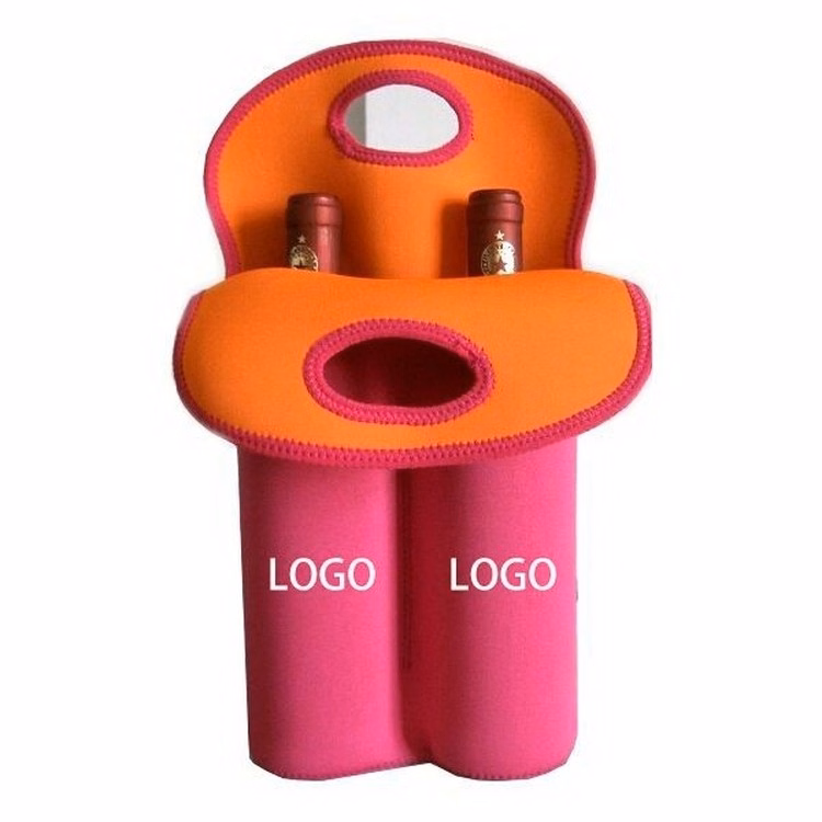 Neoprene Two Bottle Wine Tote Bag