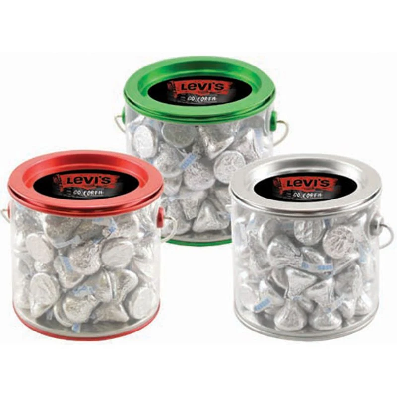 Tin Pail with Hershey Kisses 1