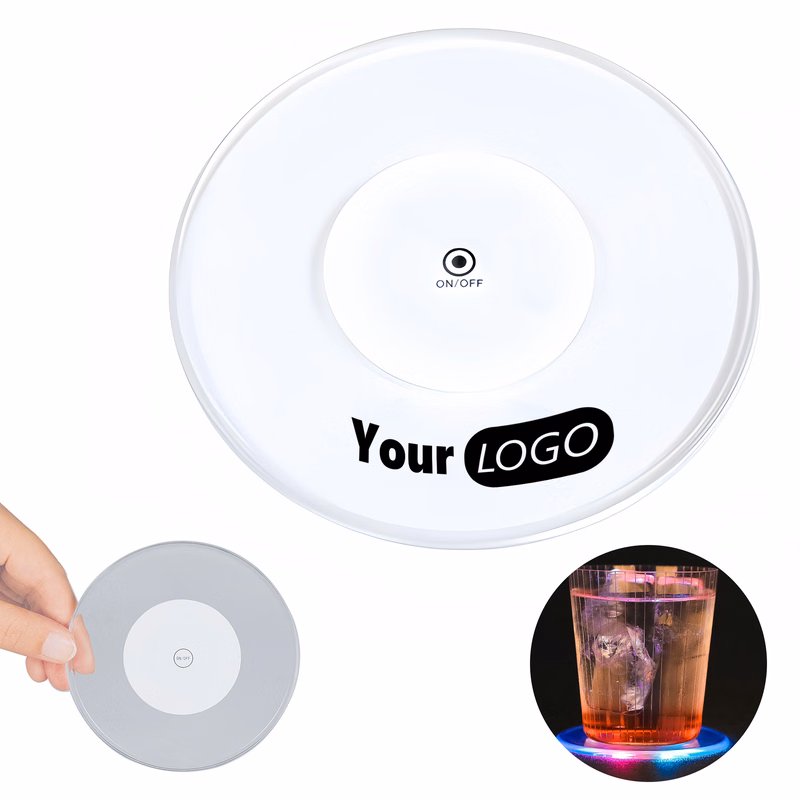 Acrylic Color Led Ultra-Thin Luminous Coaster
