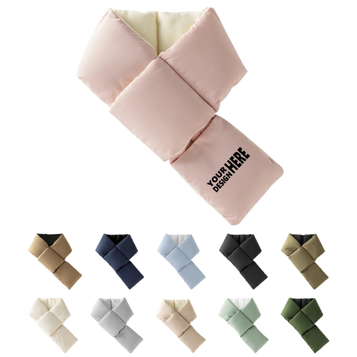 Windproof Thickened Portable Versatile Down Scarf 1