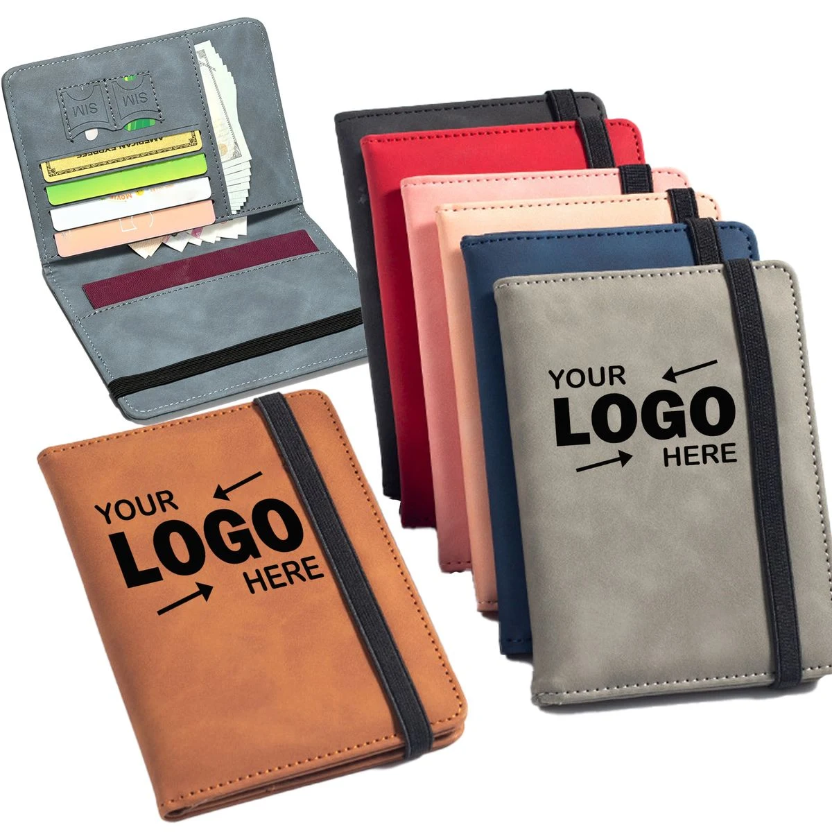 Colorful PU Leather Multi functional Passport Organizer 1