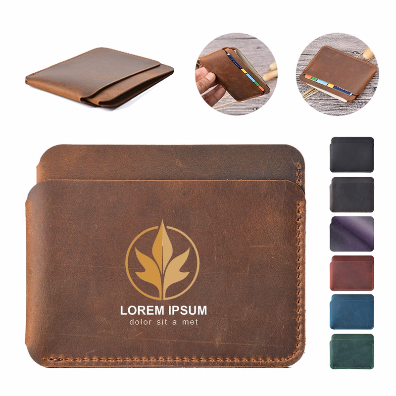 Genuine Leather Waterproof Portable Card Holder