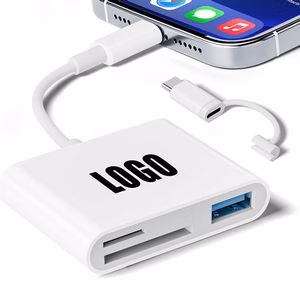 3 In 1 Dual Connector SD Memory Card Reader