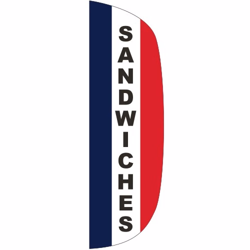 "SANDWICHES" 3' x 10' Message Flutter Flag