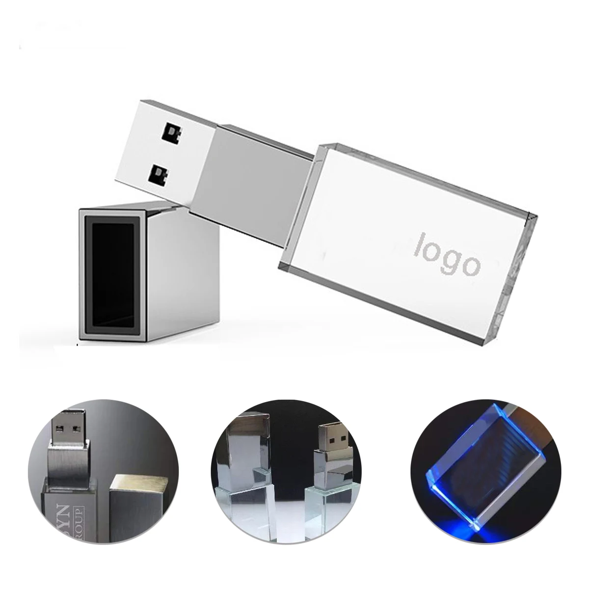 8GB Glssz USB Flsch Drivewih LED 1