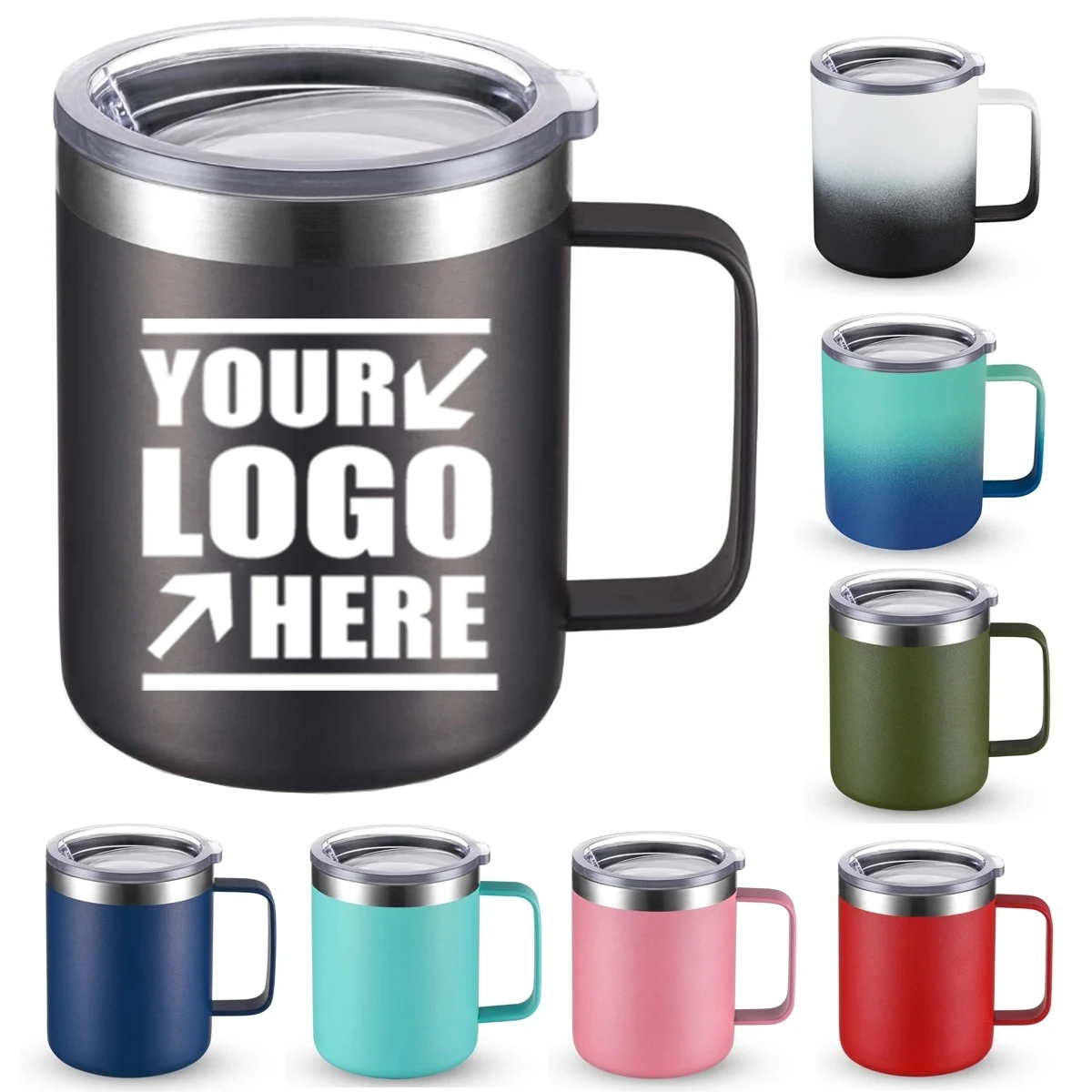 12 oz.Custom Double Wall Vacuum Insulated Coffee Mug 1