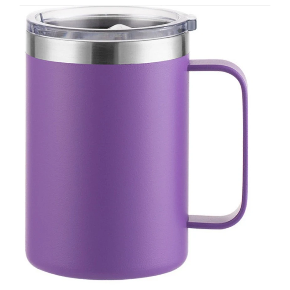 16 oz Stainless Steel Coffee Mug W/ Handle 1