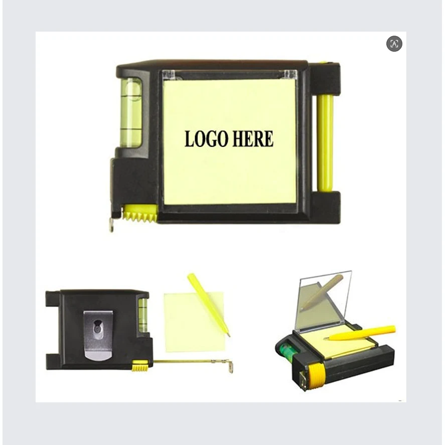Steel Tape Measure with Spirit Level Note Memo Pad And Pen 1
