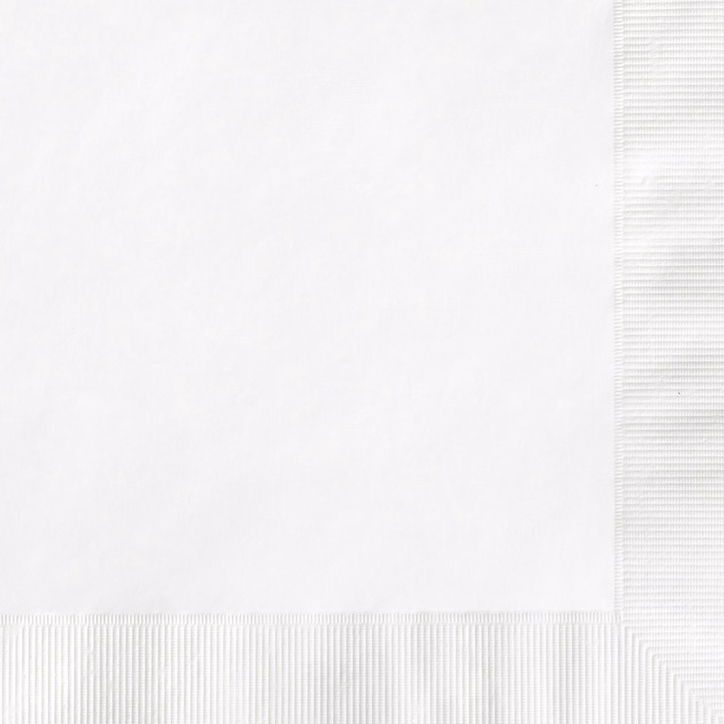Luncheon Napkin w/Coined Edge (White)