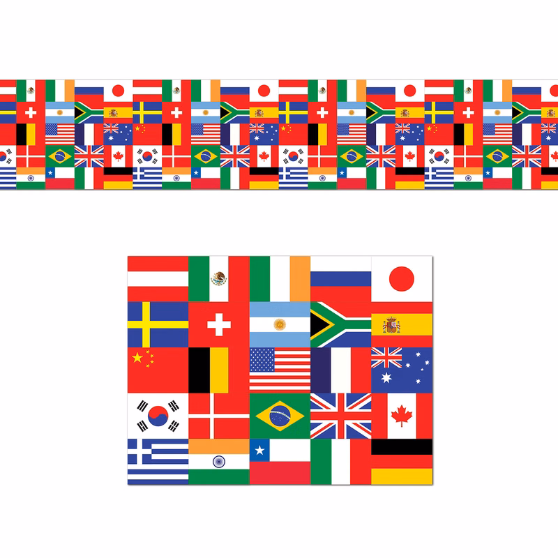 International Flag Poly Decorating Material